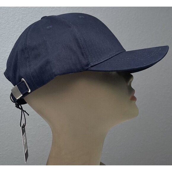 PX CLOTHING Adult Strap-Back Navy 100% Cotton BASEBALL CAP 8CP9020M NWT NEW - Picture 2 of 9